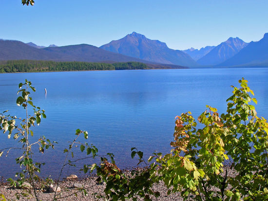 Blick von der "Going-to-the-sun-road", sicher eine der schönsten Bergstraßen der Welt