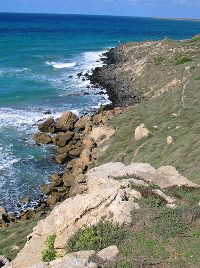 Die wilde Küste, in der Nähe der pönizischen und römischen Ausgrabungen in Tharros - Nähe Oristano