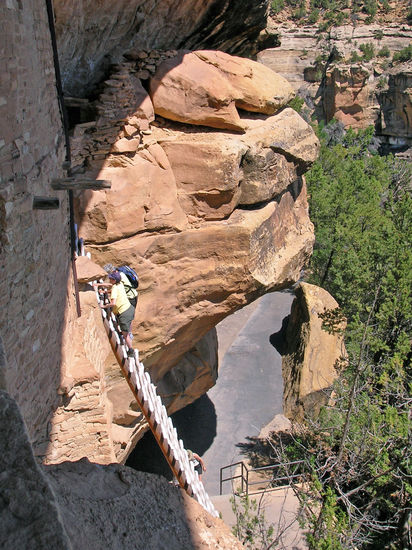 Balcony Hosuse im Mesa Verde National Park - ganz schön hohe und steile Leitern!