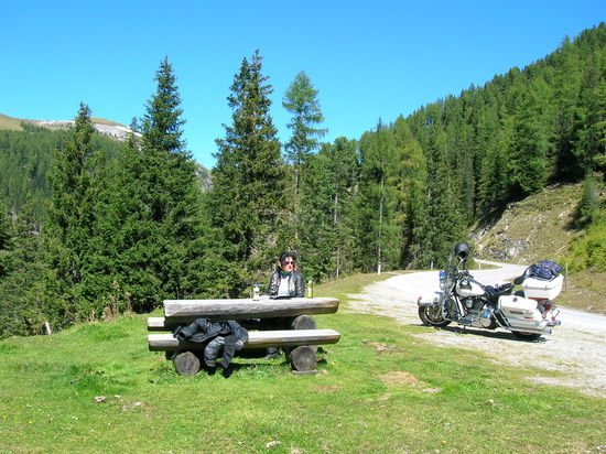 Rast auf der Nockalmstraße
