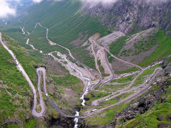 Blick auf die Haarnadelkurzen des "Trolligsten"