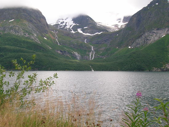 An einem unserer Übernachtungsplätze in Norwegen - hier kann man noch wild campen!
