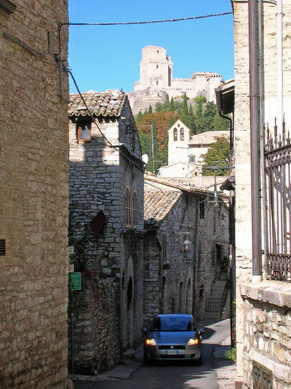 Blick in die Gassen von Assisi