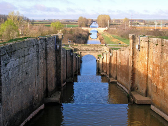 Schleusen am Canal de Castilla