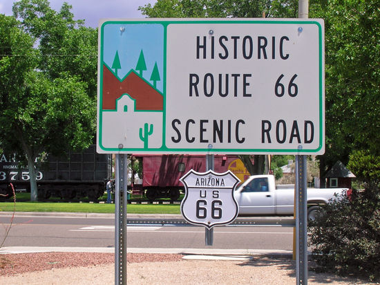 Jetzt geht es über die historische Route 66 ..