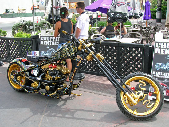 Vor dem Harley-Cafe in Las Vegas