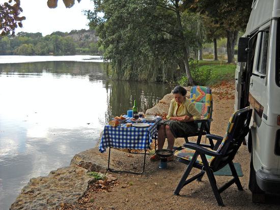Unser Übernachtungsplatz in Cajarc