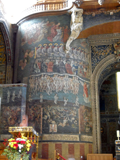 Fresko aus dem 15. Jahrh. - "das jüngste Gericht" - geschaffen von französischen Künstlern