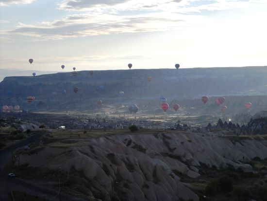 Die Heißluftballons am frühen Morgen aufsteigen zu sehen, war etwas ganz besonderes.