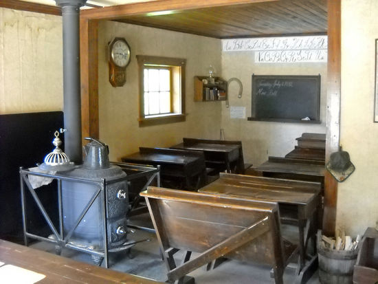 Barkerville - Blick in das Schulgebäude