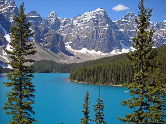 Lake Moraine - es war so schön hier, dass wir uns kaum trennen konnten.