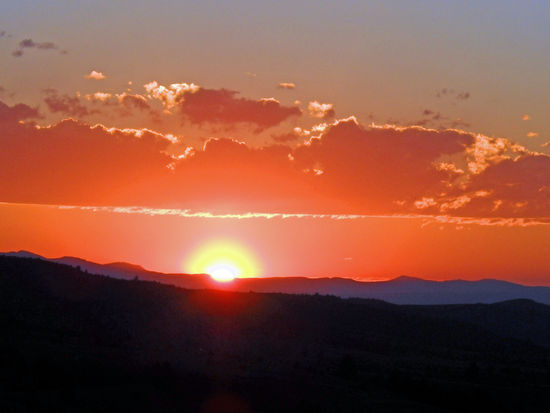 Sonnenuntergang in Virginia City.