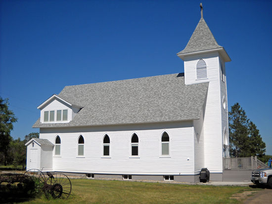 Die Kirche in Grassy Butte - heute ein Wohnhaus!