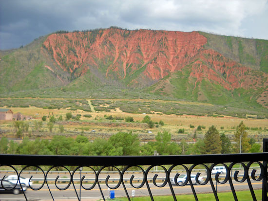 Blick von unserer Veranda in Glenwood Springs.