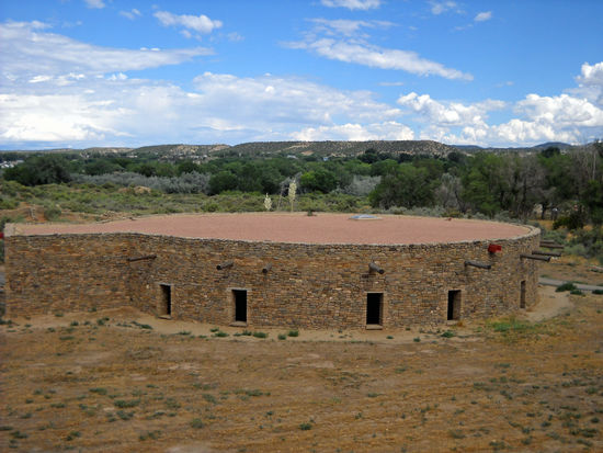 Aztec Ruins National Monument - die Große Kiva,
Heiligtum und Versammlungszentrum.