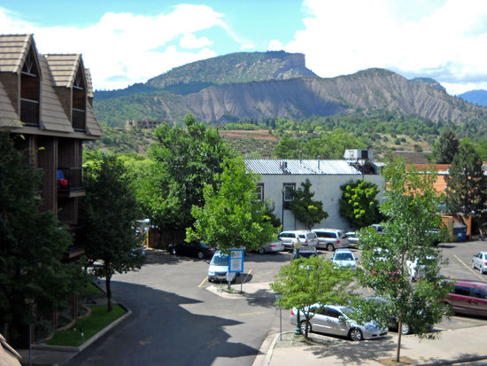 Blick von unserem Hotelzimmer in Durango.