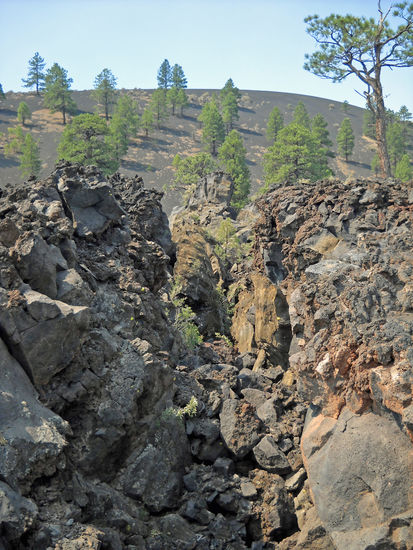 Im Sunset Crater Volcano National Monument - erkaltete Lava.
