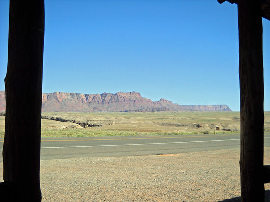 Blick von der Veranda der Lees Ferry Lodge - einsam, aber herrlich.