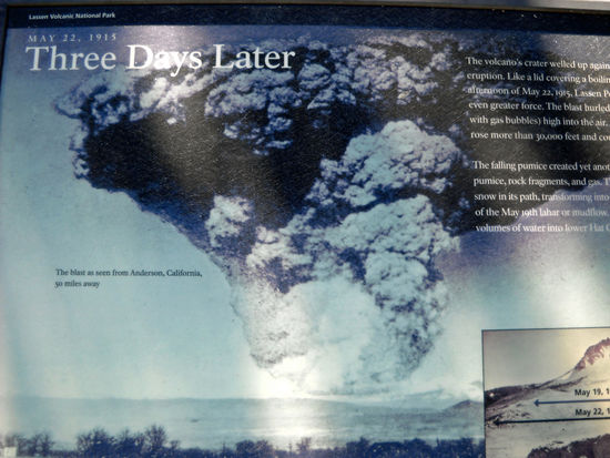 Zwischen 1914 und 1921 ereigneten sich ca. 200 und 400 Eruptionen des Mount Lassen.