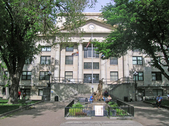 Yavapai County Courthouse, Prescott - Arizona.
Prescott ist "The Cowboy Capital of the World" seit den 1980er Jahren.