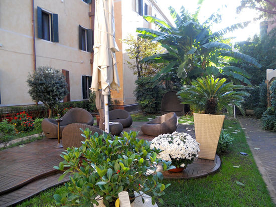 im Garten des Hotel Abbazia