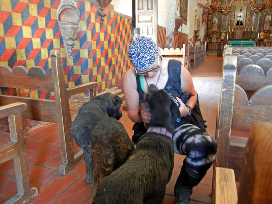 Mission San Xavier del Bac bei Tucson - Hunde gehören dazu