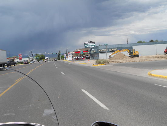 Dunkle Wolken vor Cody