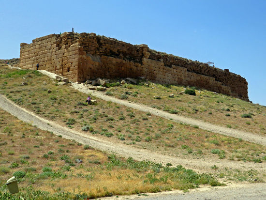 Pasargardae 
Im Nordteil der Anlage liegt noch die Ruine eines Baus, dessen Hintergrund ein Hügel mit einer erhöhten Plattform von ca. 98 x 79 m Fläche bildet, auf dem eine jetzt zerfallene achämenidische Festung stand.