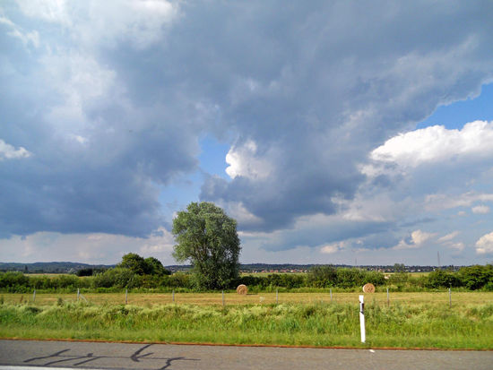Viel Regen auf der Fahrt