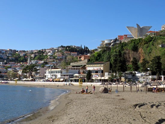 Strand von Ulcinj - Montenegro - nicht sehr ansprechend.