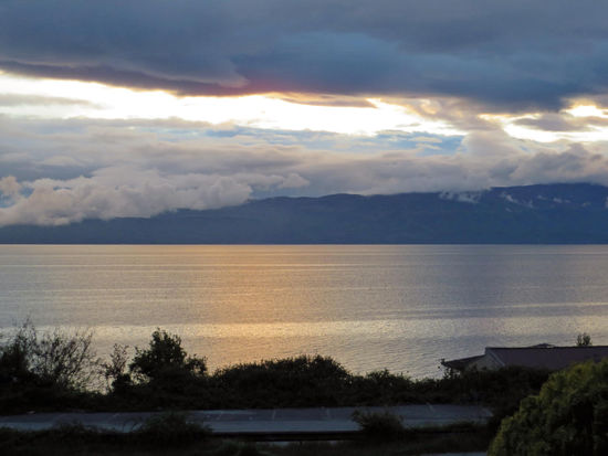 Abendstimmung am Ohrid-See, Mazedonien.