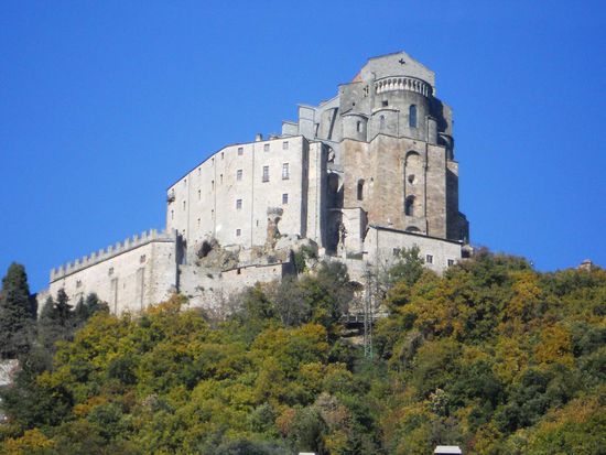 Blick auf Sacra di Michele