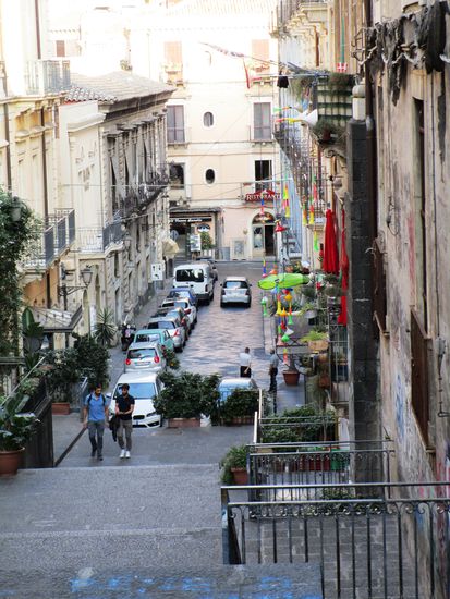 Immer steil und viele Stufen