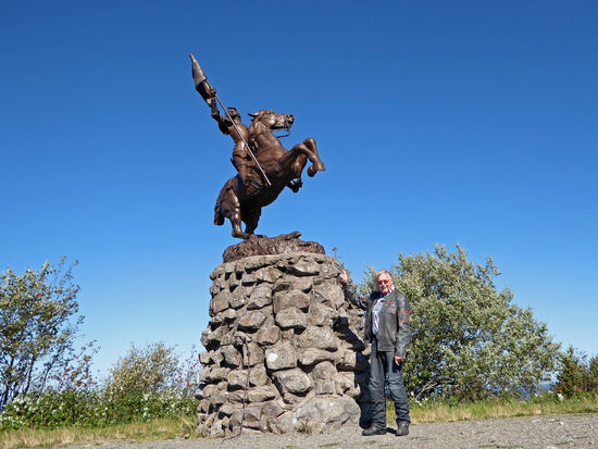 Ballon d'Alsace - Denkmal Jeanne d’Arc - hier mit meinem Mann Rolf