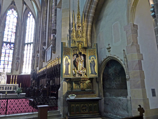 Thann - gotische Stiftskirche Saint-Thiebaut, 14./16. Jh.