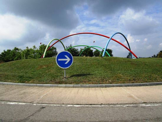 Die Kreisverkehre sind immer Hingucker