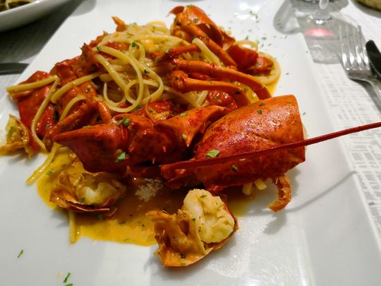 Nudeln mit 1/2 Hummer