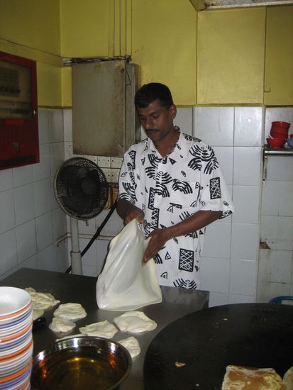 Roti - so'ne Art Crepe auf indische Art