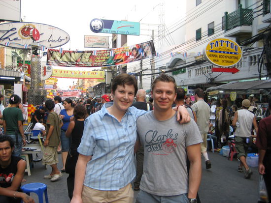 Ben und ich auf der Khao San Road