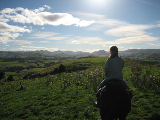 Ausritt am Nachmittag, mein Guide Cara
