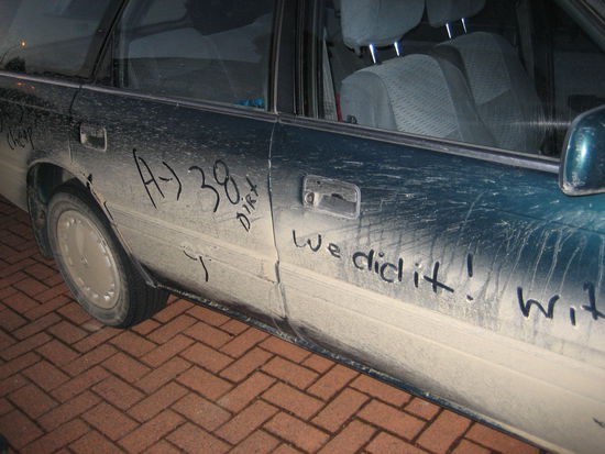 Unser Auto nach dem Highway 38