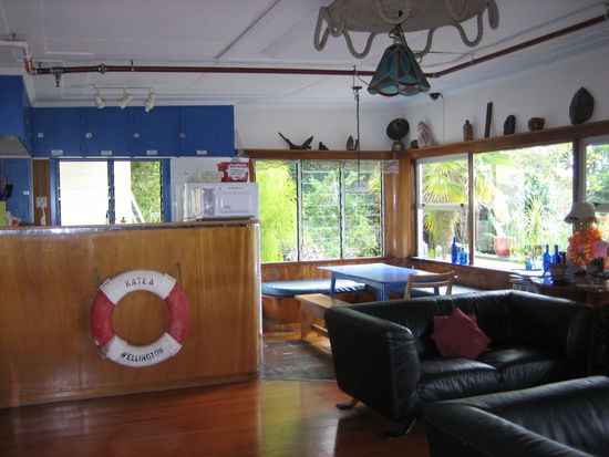 Im Wohnzimmer der "Mousetrap" - dem Backpackers in Paihia