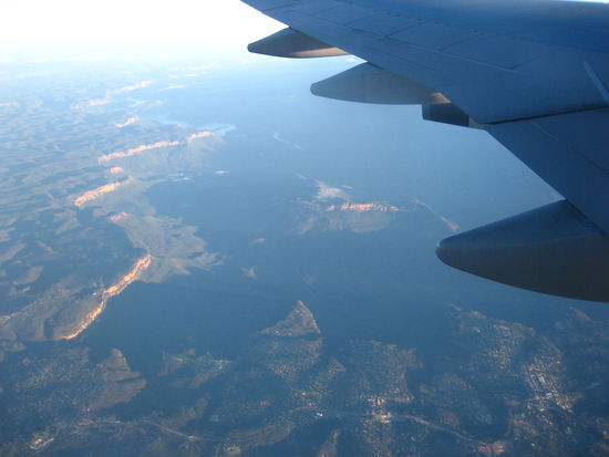 Die Blue Mountains aus einer Boeing 747