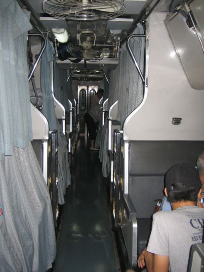 Im Nachtzug, ich hatte ein Bett oben!