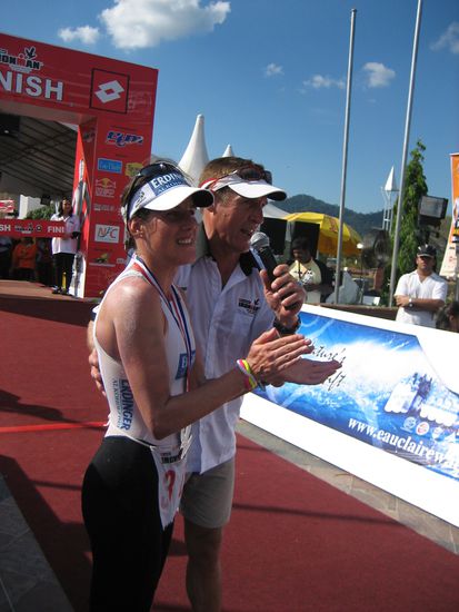 Die Siegerin beim Interview