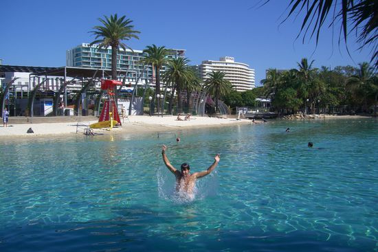 Beach Lagoone im Center von Brisbane
