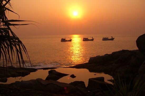 die Kulsisse isch eifacht perfekt gsi. Sunset ide Felse vodae Similan Islands