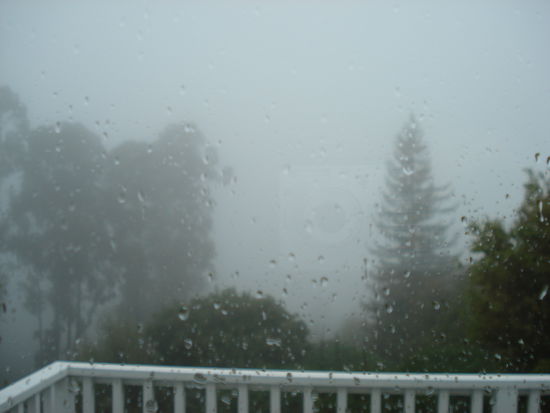 So siehts aus, wenn's bei uns nebelig is...
das ist vormittags im Moment oft der Fall, zwar ohne Regen, aber kalt ist's trotzdem...