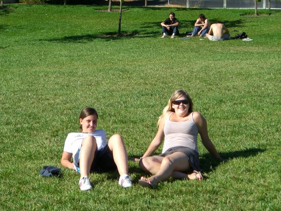 und unten auf dem Campus