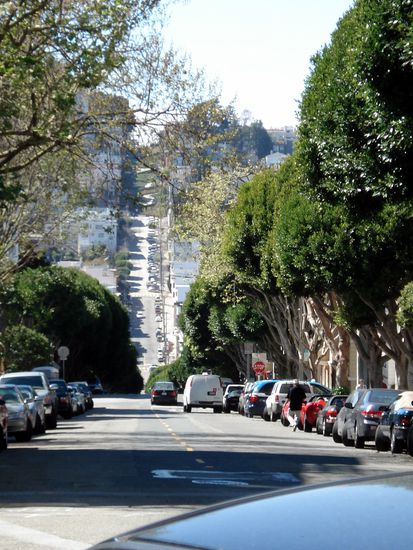 und so steil sind die Strassen hier 